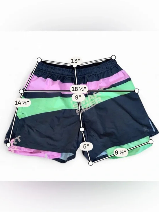 Chubbies Swim Trunks Men’s Small 5.5 Lined Stretch Retro Beach Shorts Black Pink - Picture 6 of 10